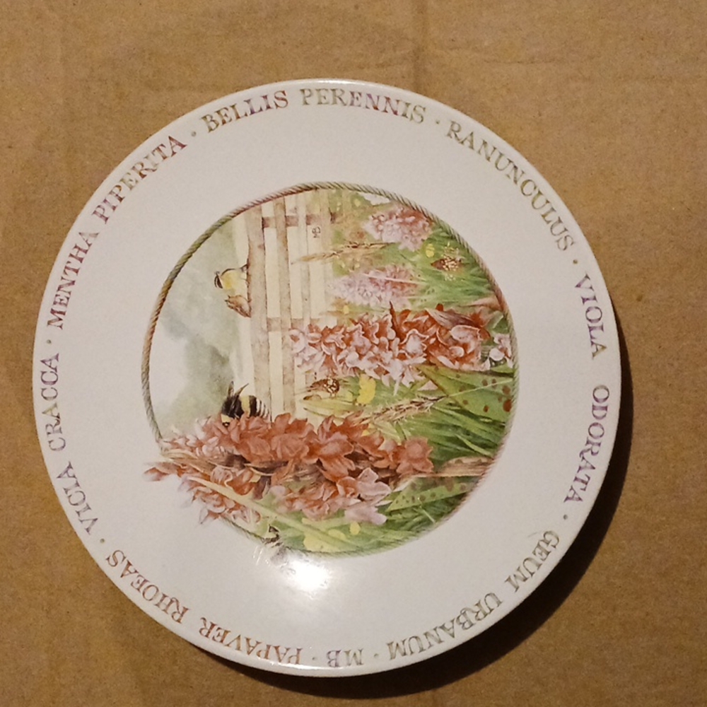 Antique Wildflower Meadow plate by Marilyn boycelin
